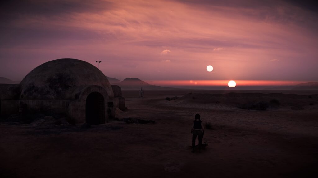 Star Wars Outlaws binary sunset